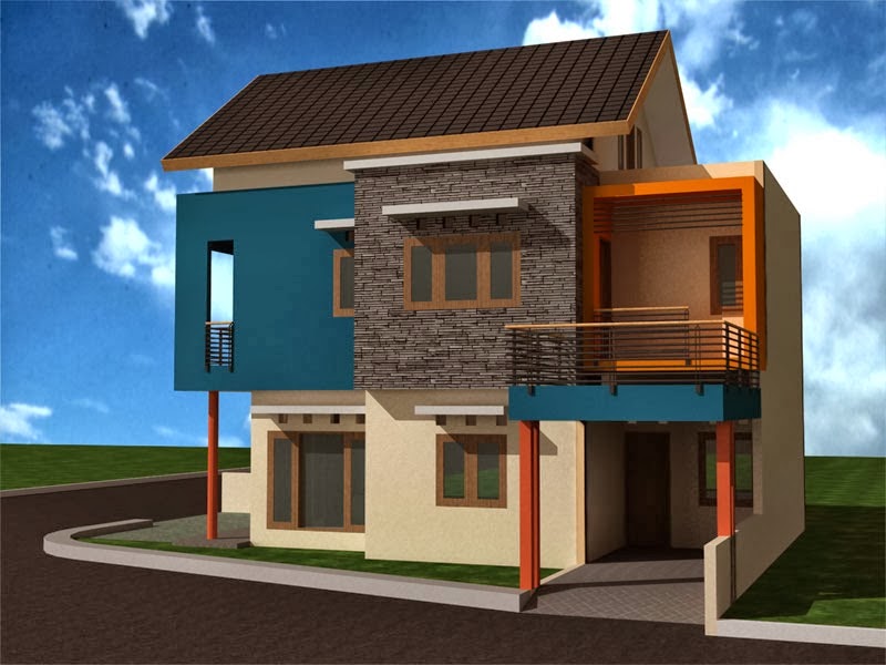 Desain Dekorasi Rumah  Minimalis  2  Lantai  yang  Unik  