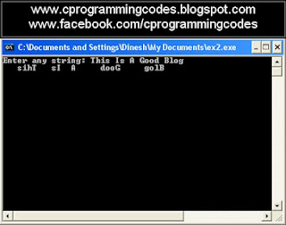 Output of reverse all words but not string using pointer C program