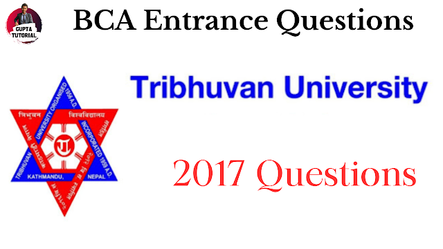 BCA 2017 Entrance Questions