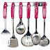 VK915C Vicenza Kitchen Tools Stainless  - 7 Buah - Pink