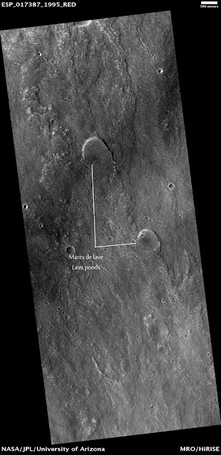 Mare de lave - lava pond- du volcan Olympus Mons, 2010