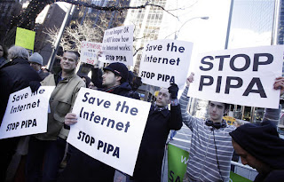 Protest against SOPA and PIPA