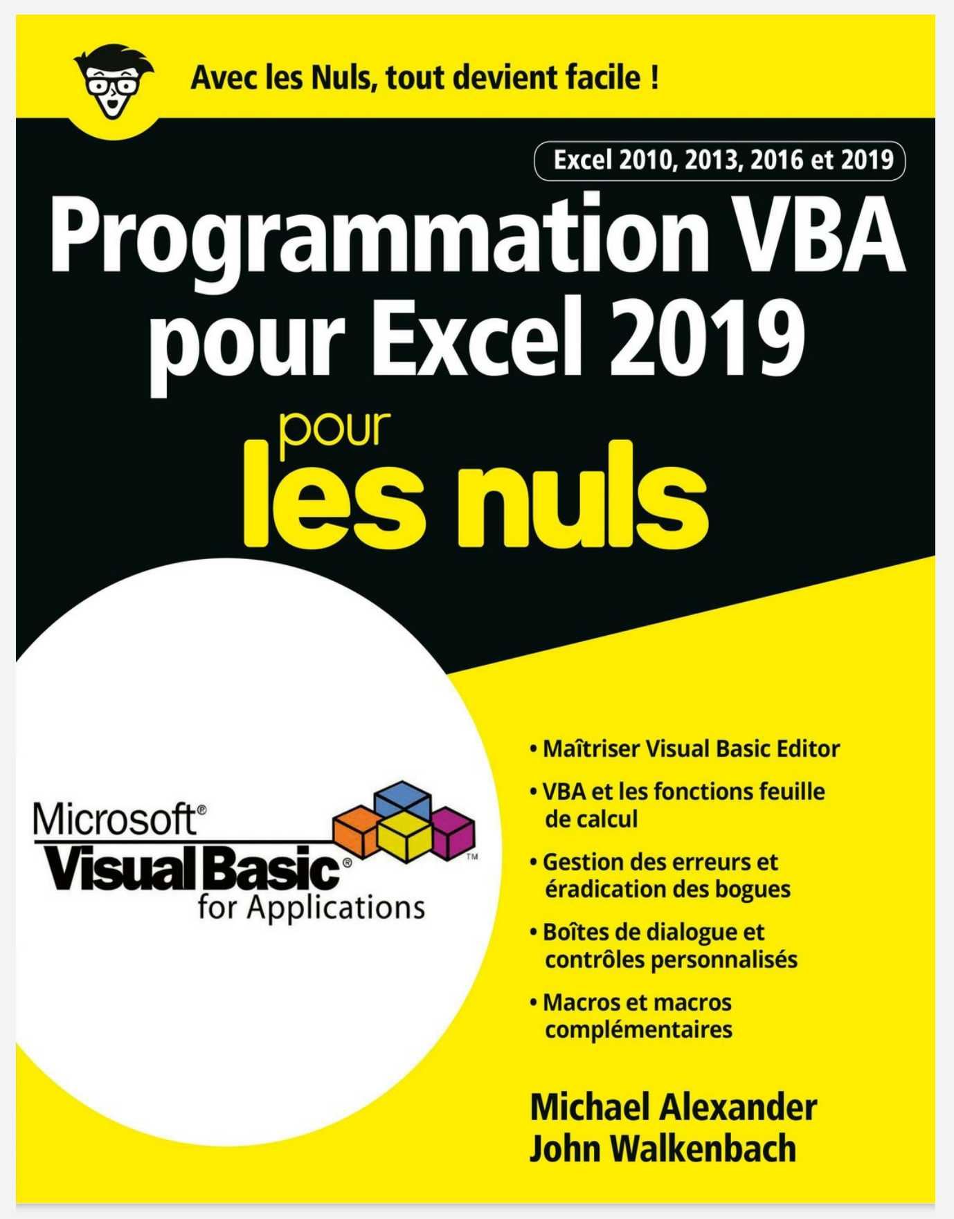 Programmation VBA pour Excel 2019 Pour les Nuls