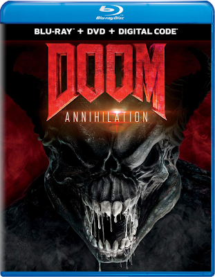 Blu-ray cover for Universal Pictures' DOOM: ANNIHILATION! 