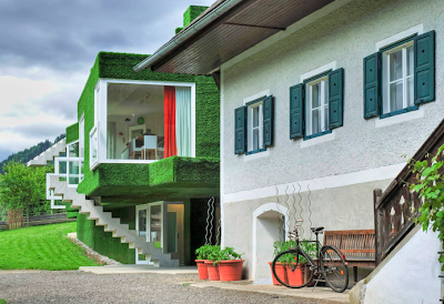 Crazy Astroturf Covered Concrete House In Austria Seen On lolpicturegallery.blogspot.com