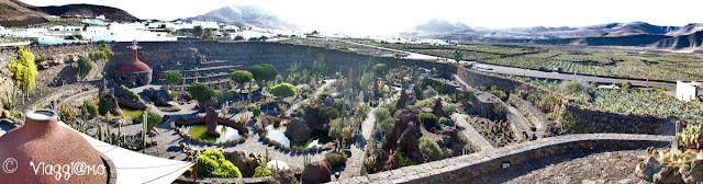 Panorama sul Jardin de Cactus di Lanzarote
