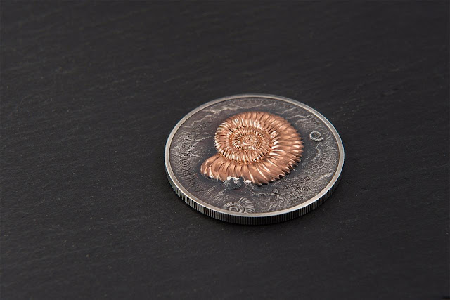 2015 Evolution of Life Ammonite Silver Coin