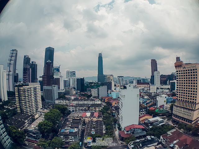 Here's the KL City View from the corridor's window at Ramada KLCC 17th Floor