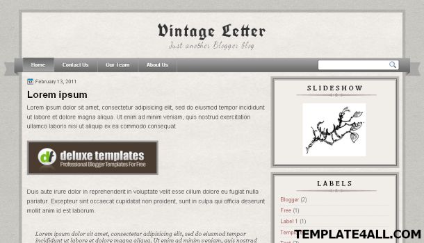 Vintage Grunge Silver Blogger Template