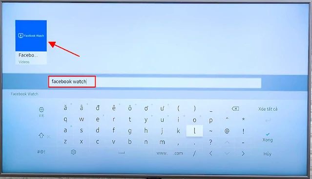 cài đặt Facebook trên tivi Samsung