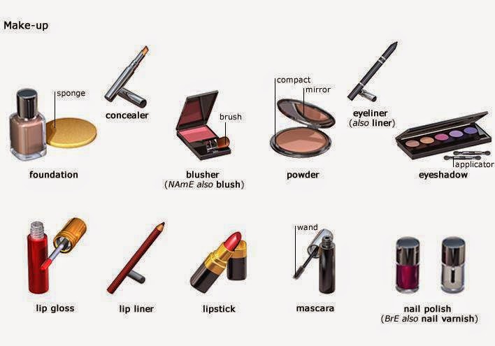 اسماء ادوات المكياج بالانجليزي Make Up In English