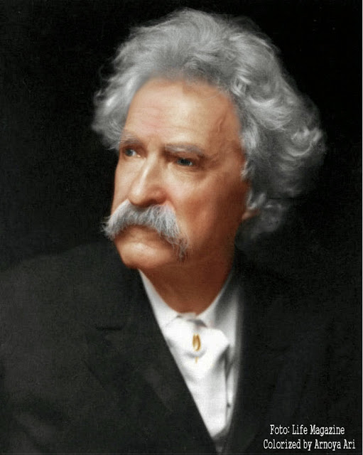 Mark Twain (Samuel Langhorne Clemens) color colorization colorized