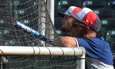 Bobby Meacham at batting cages