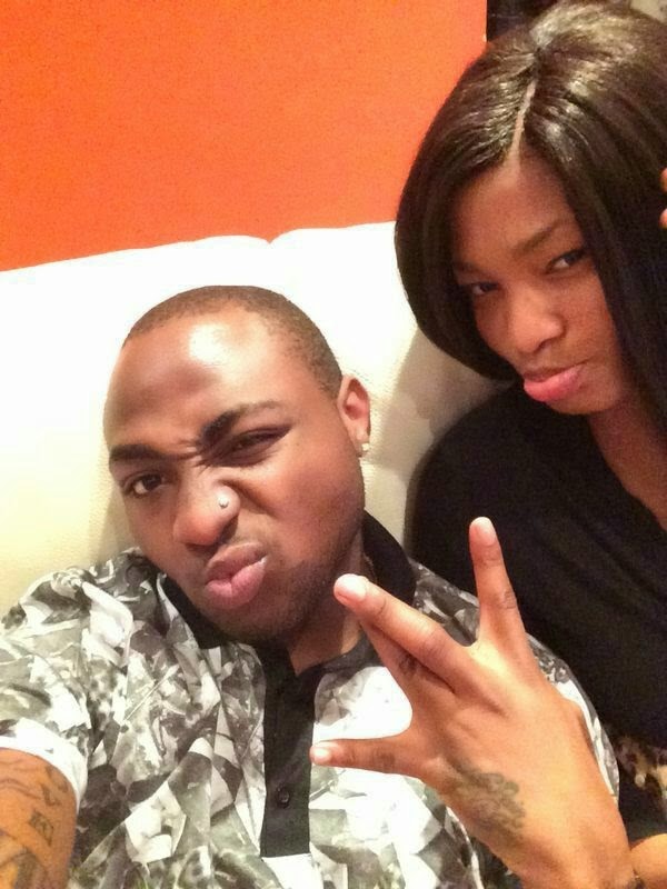 Davido and  his girlfriend 