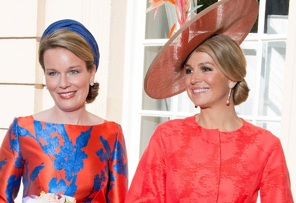 Queen Maxima of The Netherlands and Queen Mathilde of Belgium opened the exhibition of the Flemish Vormidable Contemporary Flemish Sculpture 