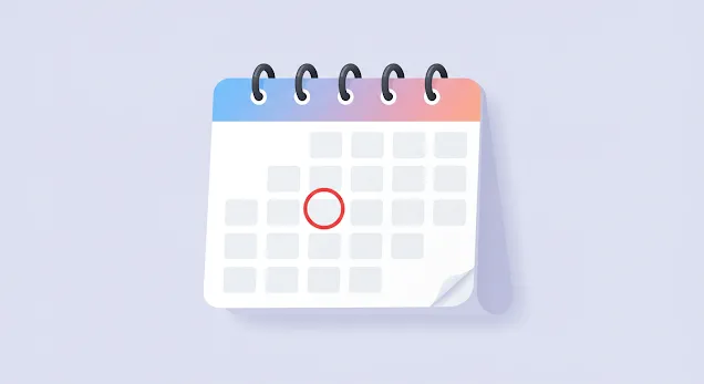 실업 인정일 마감 기한 강조 달력