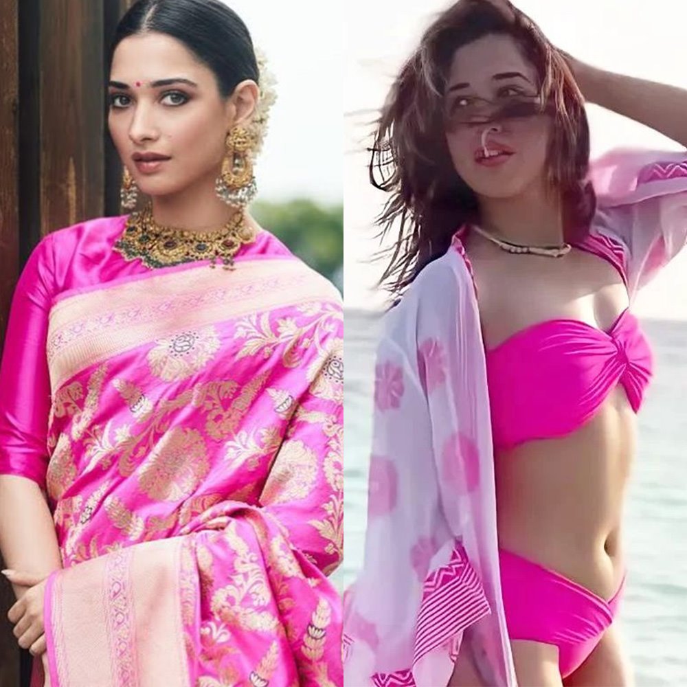 Tamannaah saree vs bikini indian actress
