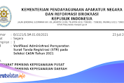 Verifikasi Administrasi Persyaratan Surat Tanda Registrasi (STR) Pada Seleksi CASN 2021