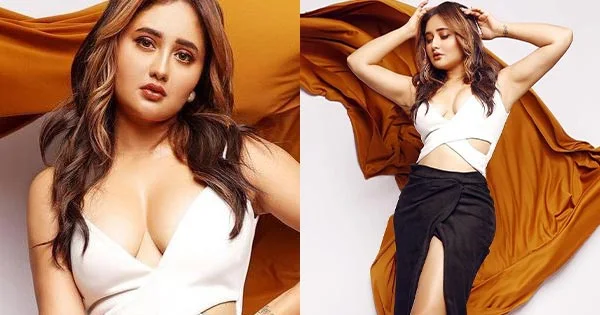 Rashami Desai cleavage sexy legs stylish outfit