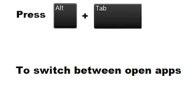 alt plus tab shortcuts for windows