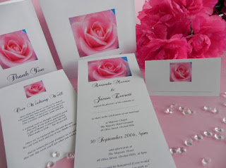 pink rose invitations