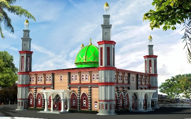 35 Gambar Menara Masjid Mushola  Terbaru Model  Desain 