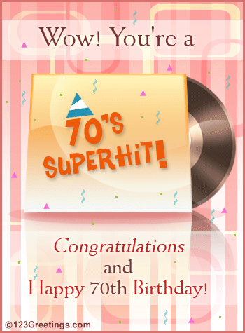 70th Birthday Cards, Happy Seventy Birthday Wishes