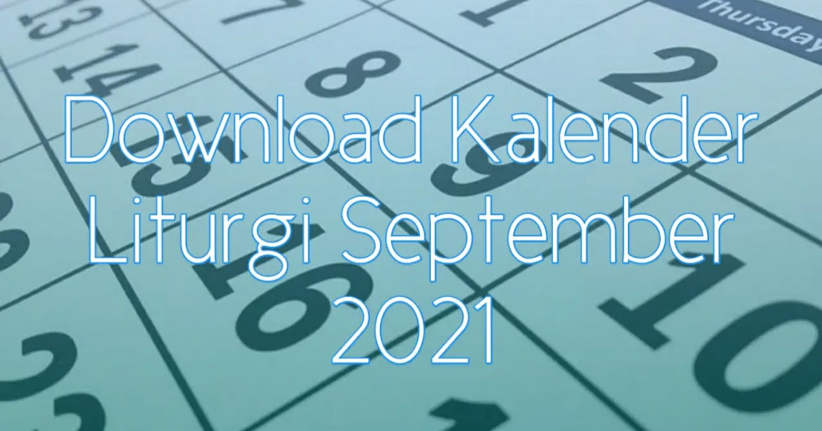 Zcjdmexaopzfvm kalender katolik september 2021
