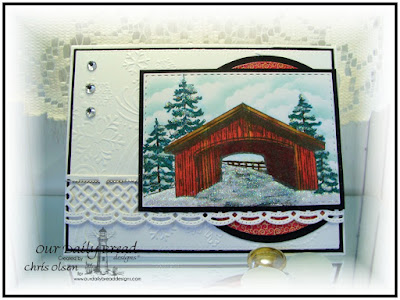 Our Daily Bread Designs, Safe Travels, Beautiful Borders, Double Stitched Rectangles, Double Stitched Circles, Rectangles, Bogo Background dies, Christmas 2015 Paper Collection, designed by Chris Olsen