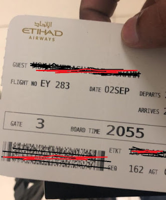 Boarding pass etihad airways