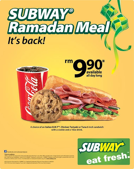 SUBWAY RAMADHAN MEAL AT SUBWAY | Malaysian Foodie