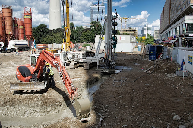 Baustelle Rathausstraße / Spandauer Straße, Neubau Bahnhof Berliner Rathaus bis Bahnhof Brandenburger Tor, 10178 Berlin, 16.08.2013