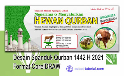 Desain Spanduk Qurban 1442 H 2021 Format CorelDRAW