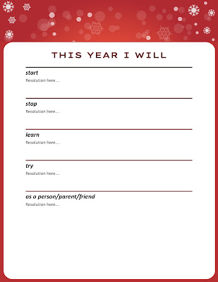 Sweet New Year's Resolutions Google Docs Template