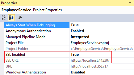 enable ssl in visual studio 2015