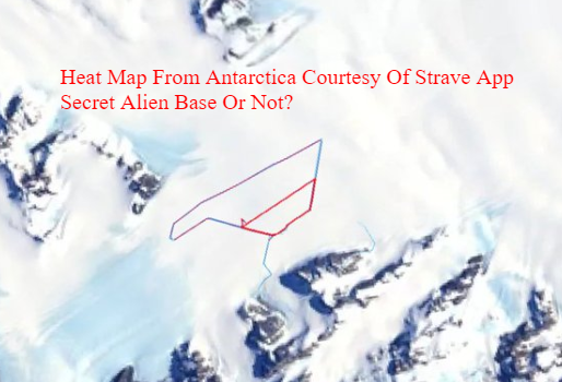 Strava fitness app image of Antarctica.