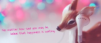 Facebook Cover Of Happiness Is Waiting Quote.