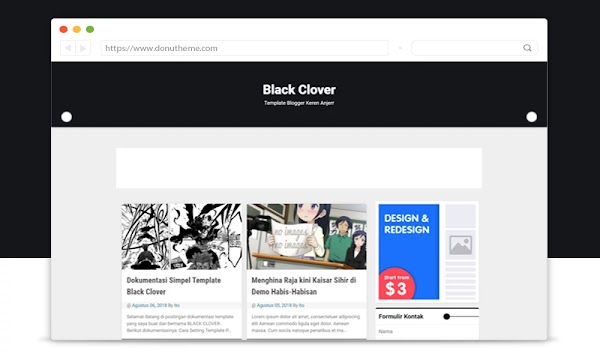 Black Clover Anime Blogger Template