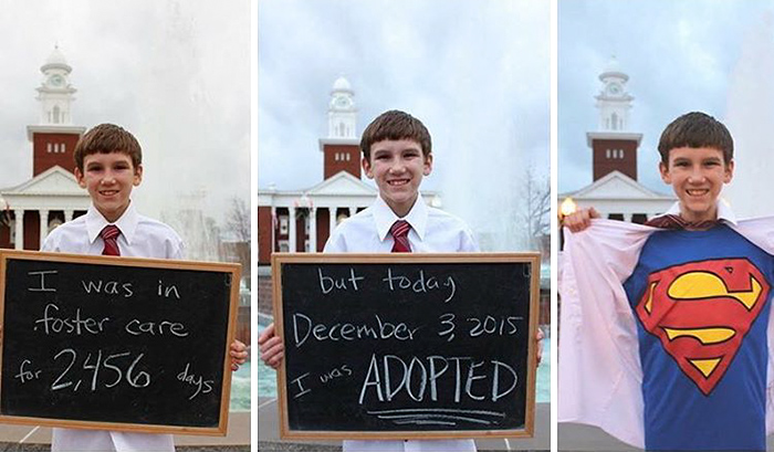 15+ Heartwarming Pics Of Children Who Were Just Adopted