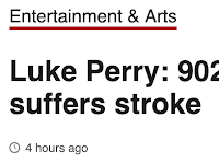 49 58 59 139 223 227 | Luke Perry in the news with a stroke, the same day as Beverly Hills 90210 announcement