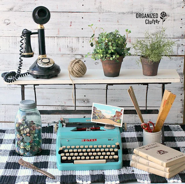 Vintage Commercial Paper Roll Holder Repurposed As A Houseplant Shelf