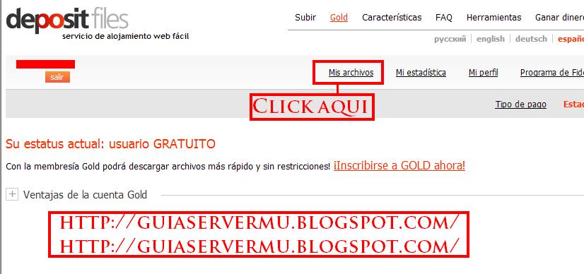 Mis archivos en depositfiles