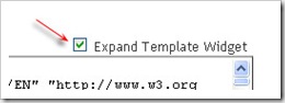expand template widget