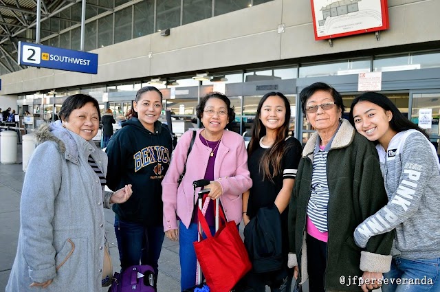 Dropping off titas at Oakland Airport