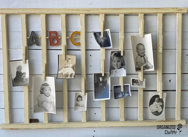 Photo of crib rail photo display