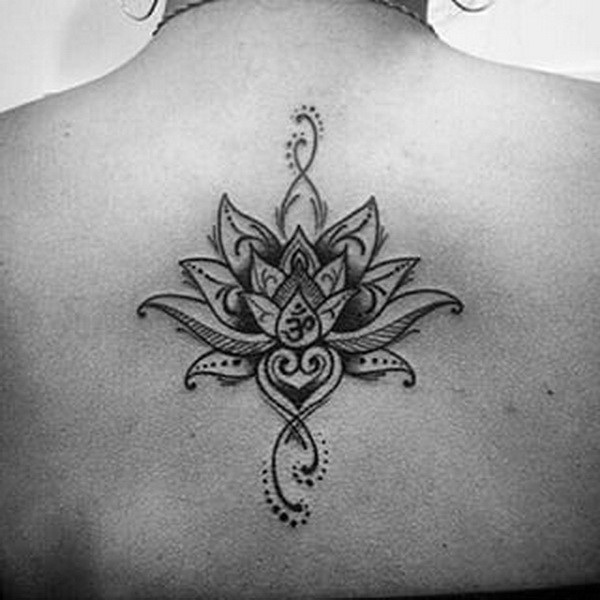 Lotus Tatuagem com Jóias de Volta Tatuagem