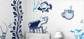 Best wallpaper design -Fish Wall Decor  for kids rooms, wallpaper for home