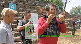 Sejumlah Media Jalin Silaturahmi Dan  Latihan Olah raga Menembak Di Markas Yonif Mekanis  Raider 411/Pandawa