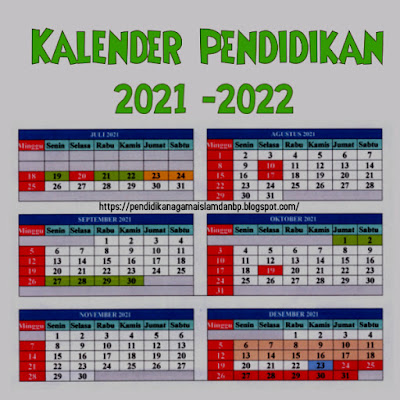 Kalender Pendidikan Tahun 2021-2022