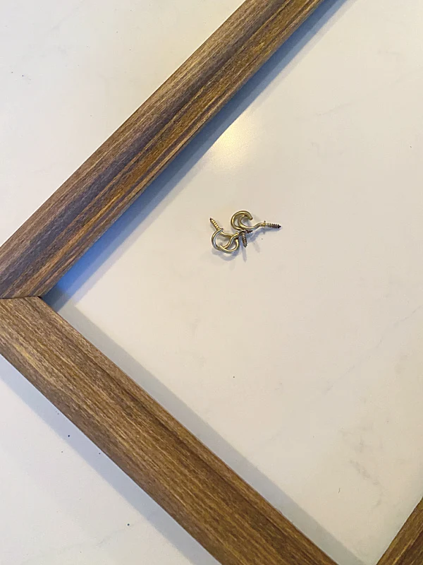 frame and screw hooks